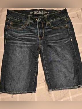 American Eagle Outfitters Dark Indigo Denim Bermuda Shorts